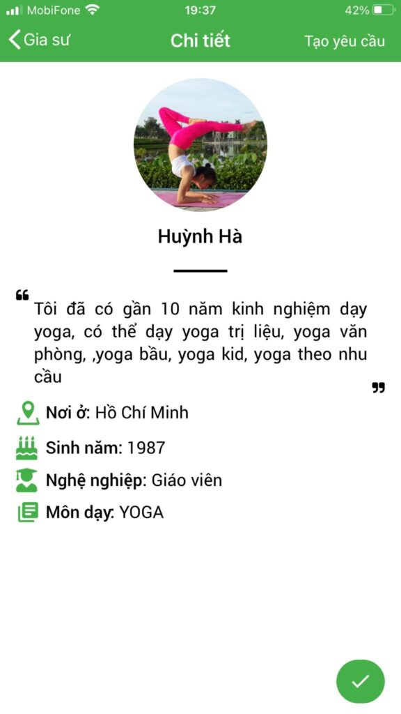 dạy kèm yoga
