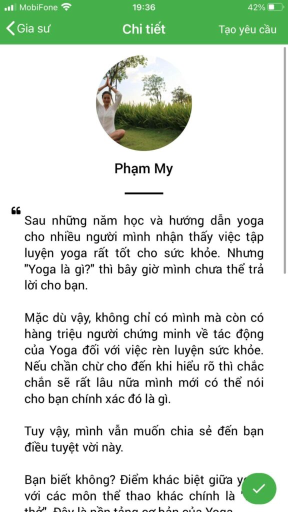 dạy kèm yoga