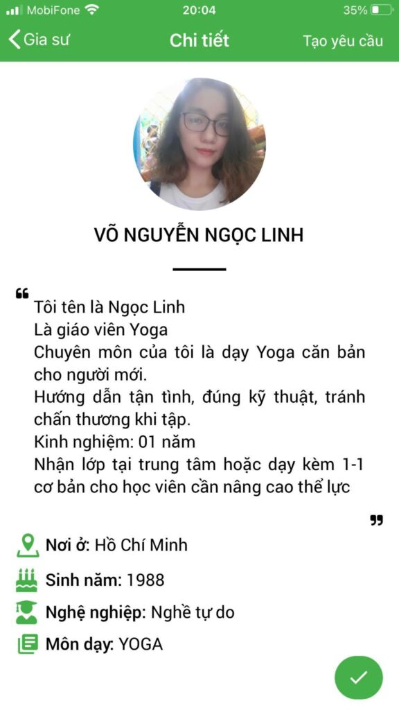 dạy kèm yoga