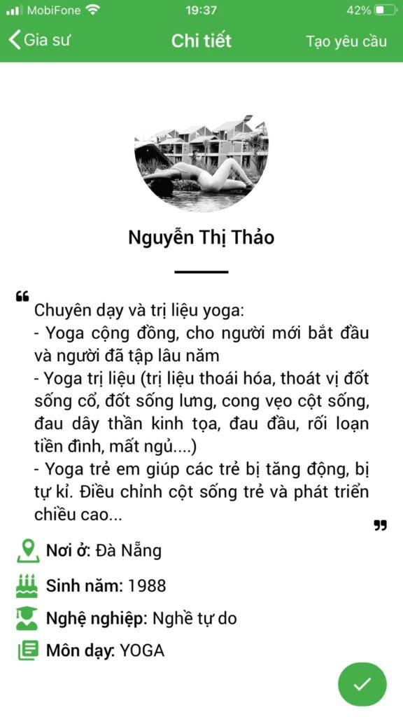 dạy kèm yoga