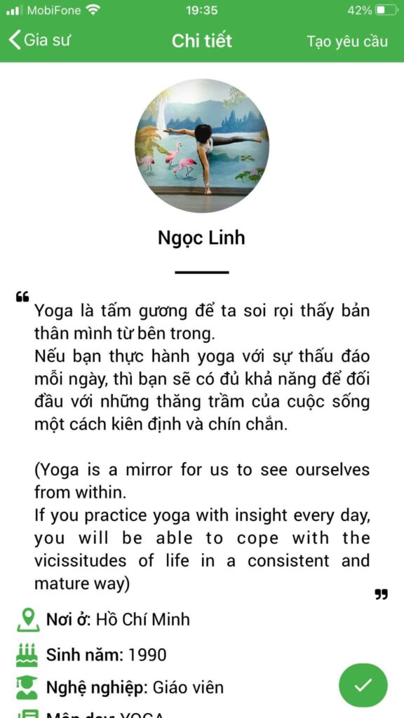 học kèm yoga