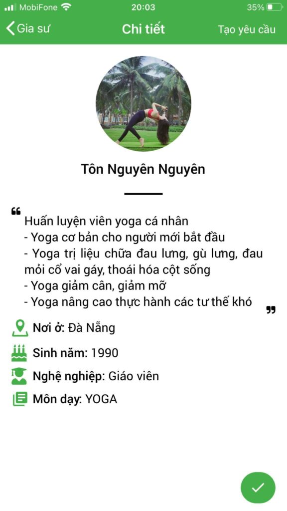 dạy kèm yoga