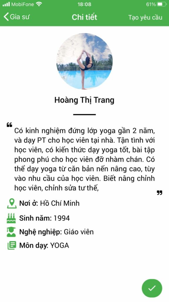 dạy kèm yoga