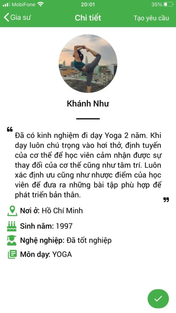 dạy kèm yoga