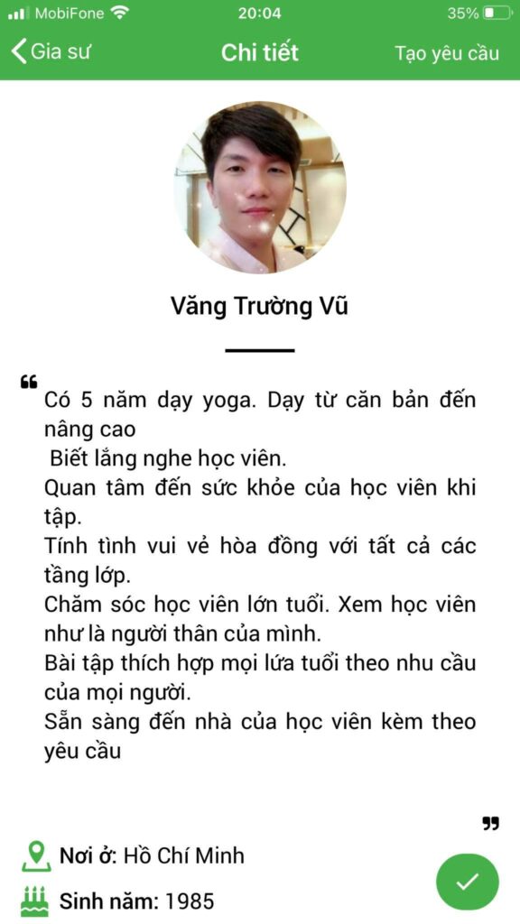 dạy kèm yoga