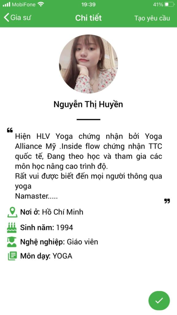 dạy kèm yoga