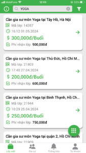 khach dang ky hoc yoga